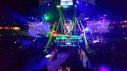 A picture from the back of the LANXESS arena before the ESL One 2016 tournament started.