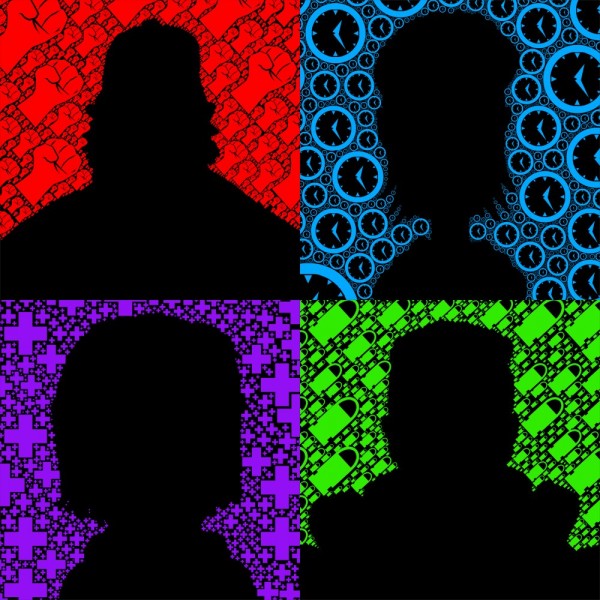 Dr. Necro's Time of Death - Playable Character Silhouettes - Marketing material for some of the playable characters in the game.