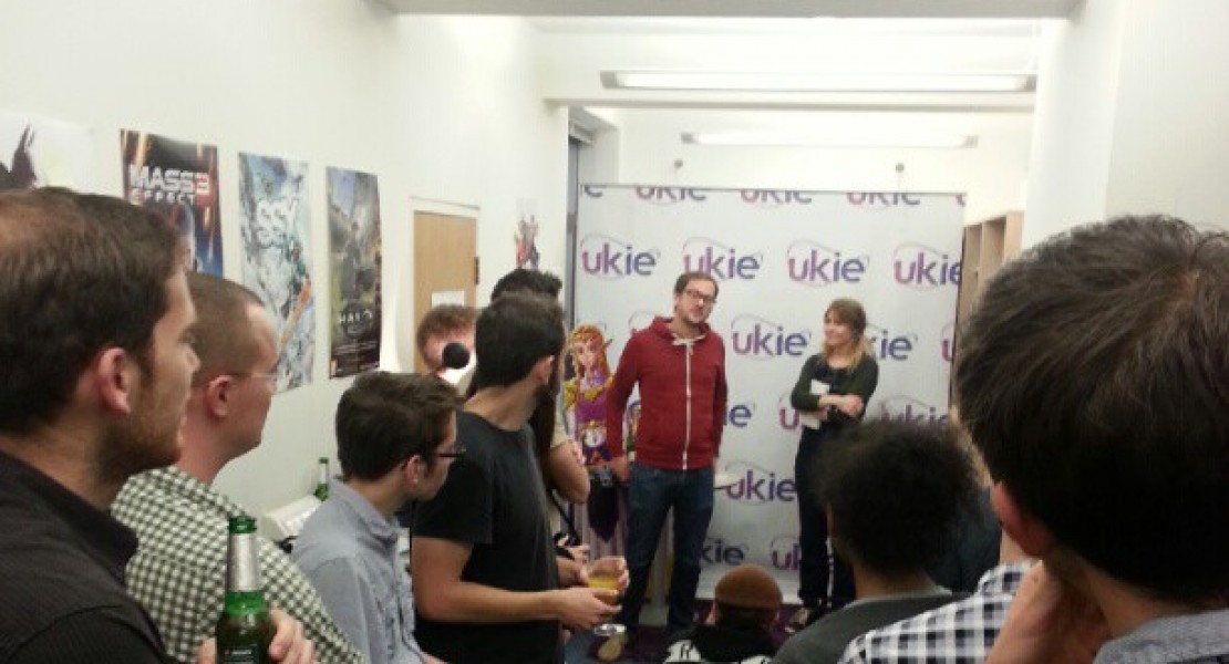 Handing out the awards after the game jam. Andrew Smith, Kevin Chandler, Karn Bianco, and Dr. Jo Twist are visible in this picture.