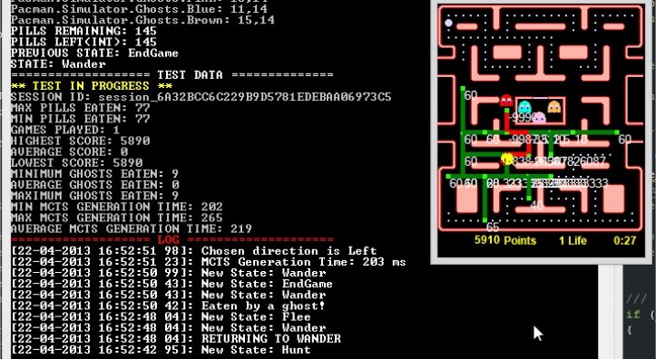 Ms. Pac-Man MCTS AI