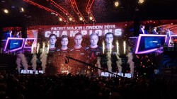 Celebratory post-match graphic of the Faceit Major 2018 champions, Astralis.