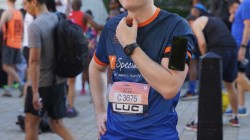 A picture of myself (Luc Shelton) pondering for a brief moment, before running the ASICS London 10K for Special Effect.