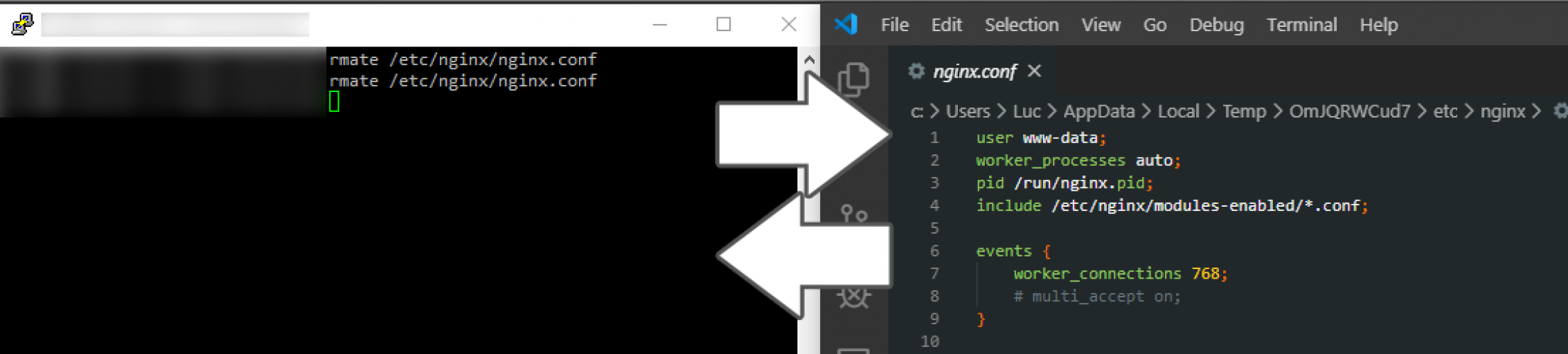 Remote SSH Text Editor through Visual Studio Code