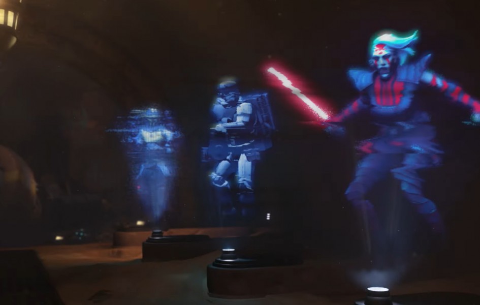 Star Wars: Hunters - Announcement Trailer - A screen shot from the announcement trailer. Pictured are three of the playable characters.